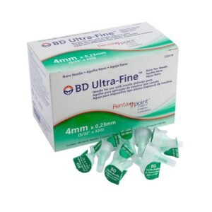 AGUJA INSULINA 32G*4MM CAJAX100 (GLUCOCHECK AZUL) ZIBO