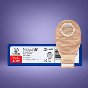 BOLSA DE COLOSTOMIA 57MM NATURA+DRENABLE CONFORT PANNEL OPACA CON FILTRO CAJAX10 CONVATEC
